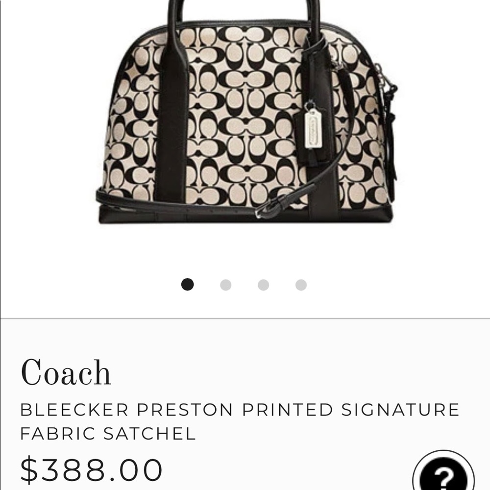 SOLD Coach bag BLEECKER PRESTON PRINTED SIGNATURE FABRIC SATCHEL